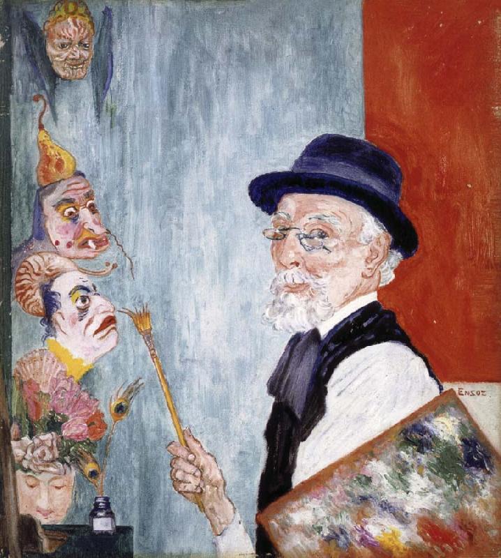 James Ensor My Portrait with Masks China oil painting art